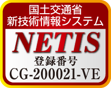国土交通省新技術情報システム NETIS 登録番号CG-200021-A